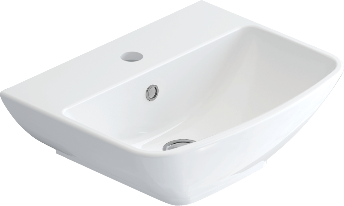 Раковина подвесная керамическая с пьедесталом 34х44 см белая Stworki "Дублин" - изображение 6