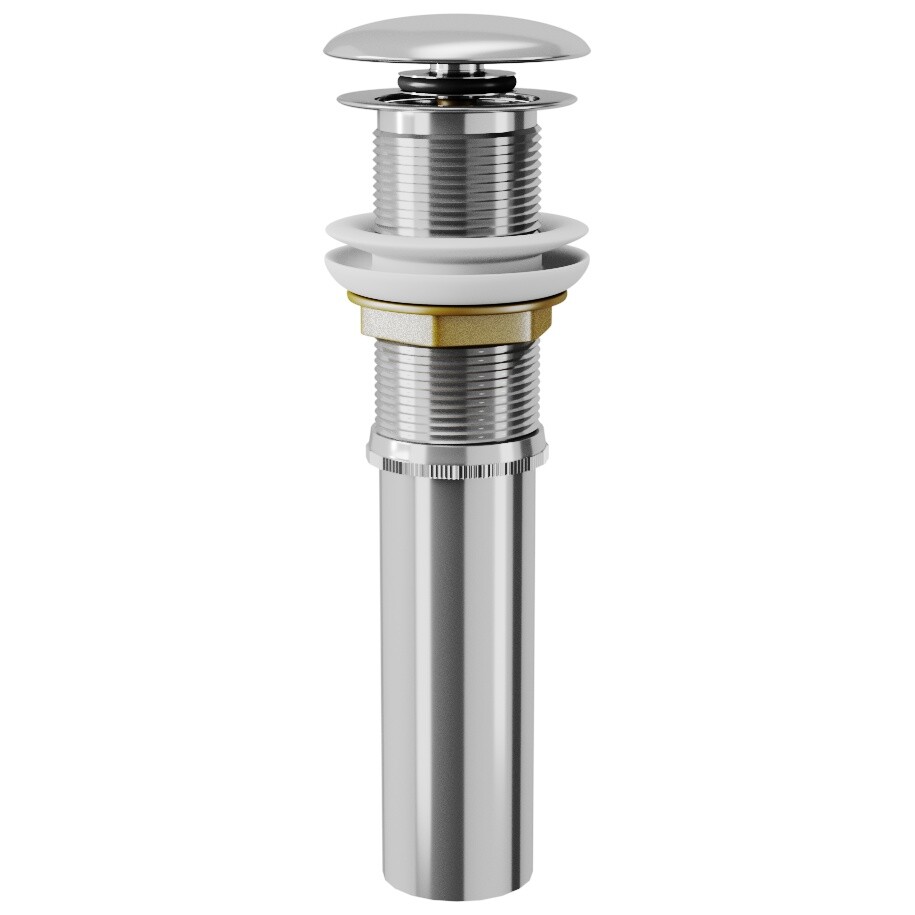 Донный клапан для раковины клик-клак круглый хром D&K DC9001