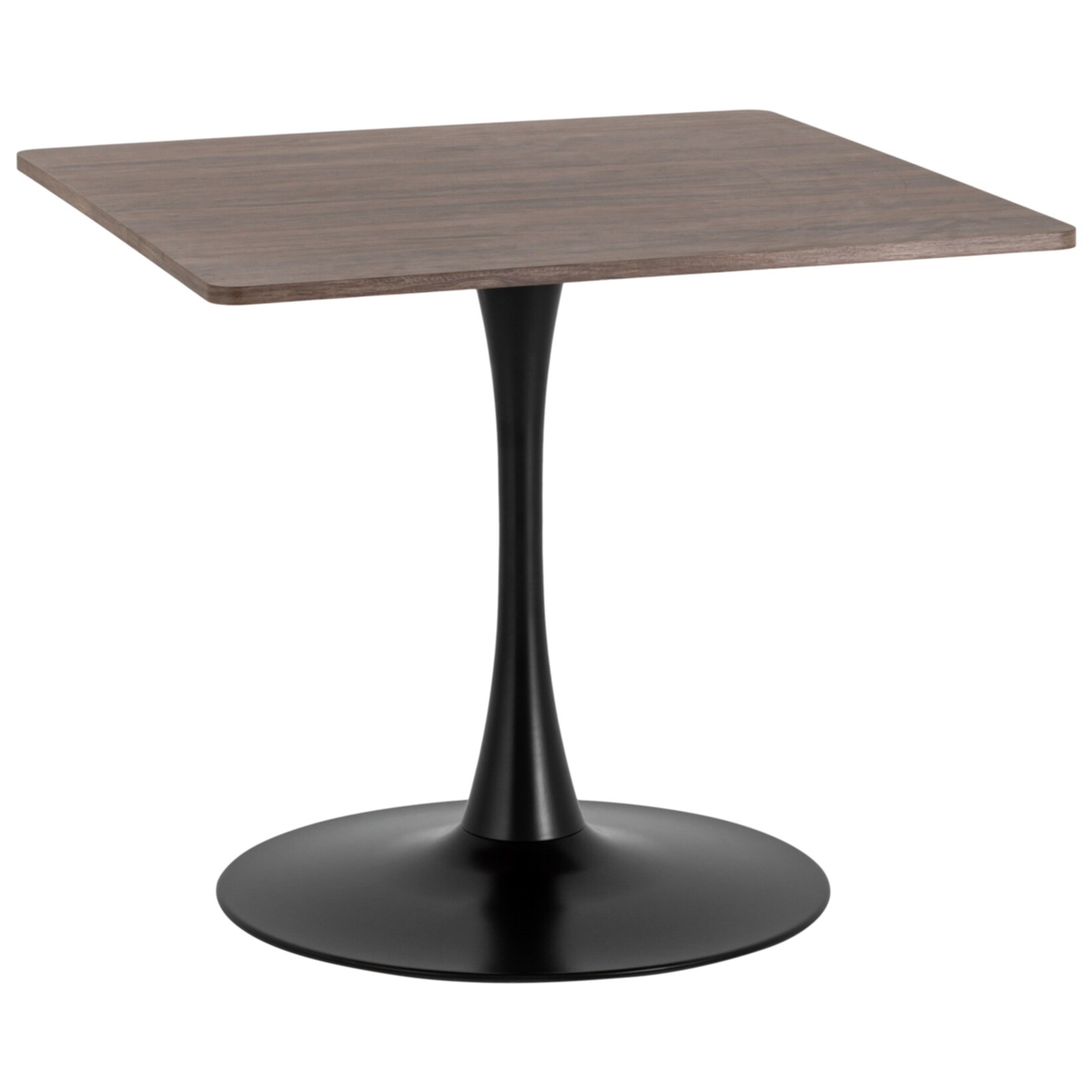 Обеденный стол квадратный на металлической ножке 90х90 см орех Strong Square
