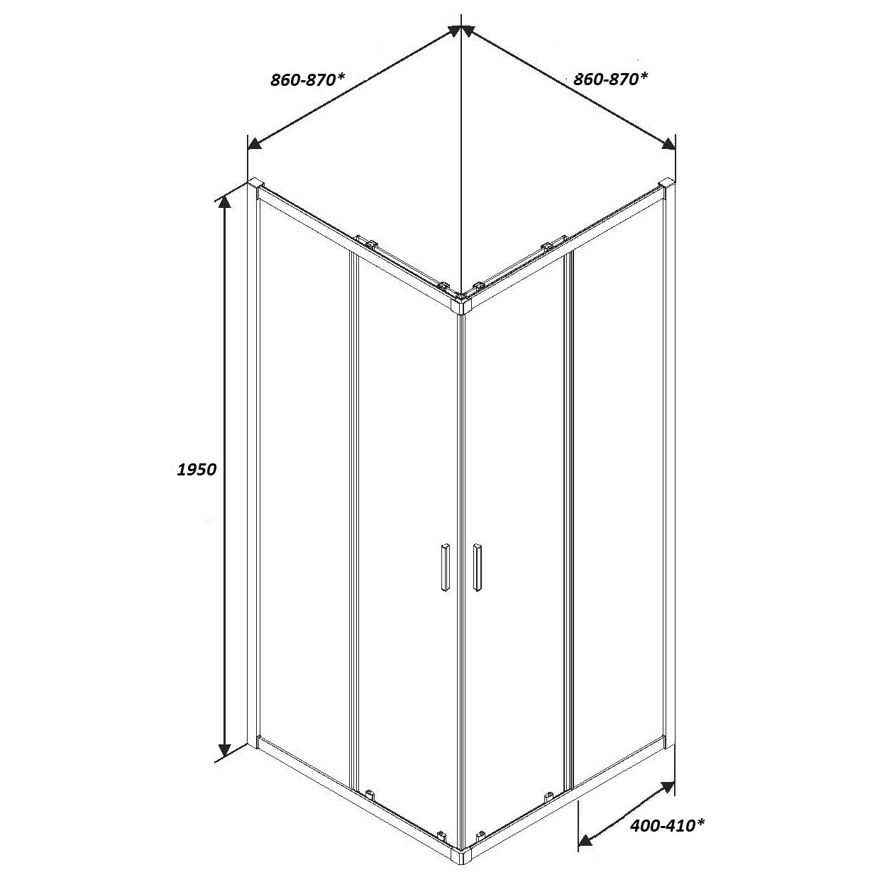 Душевой уголок квадратный 90х90 см черный Cerutti SPA Muza 90 - изображение 5