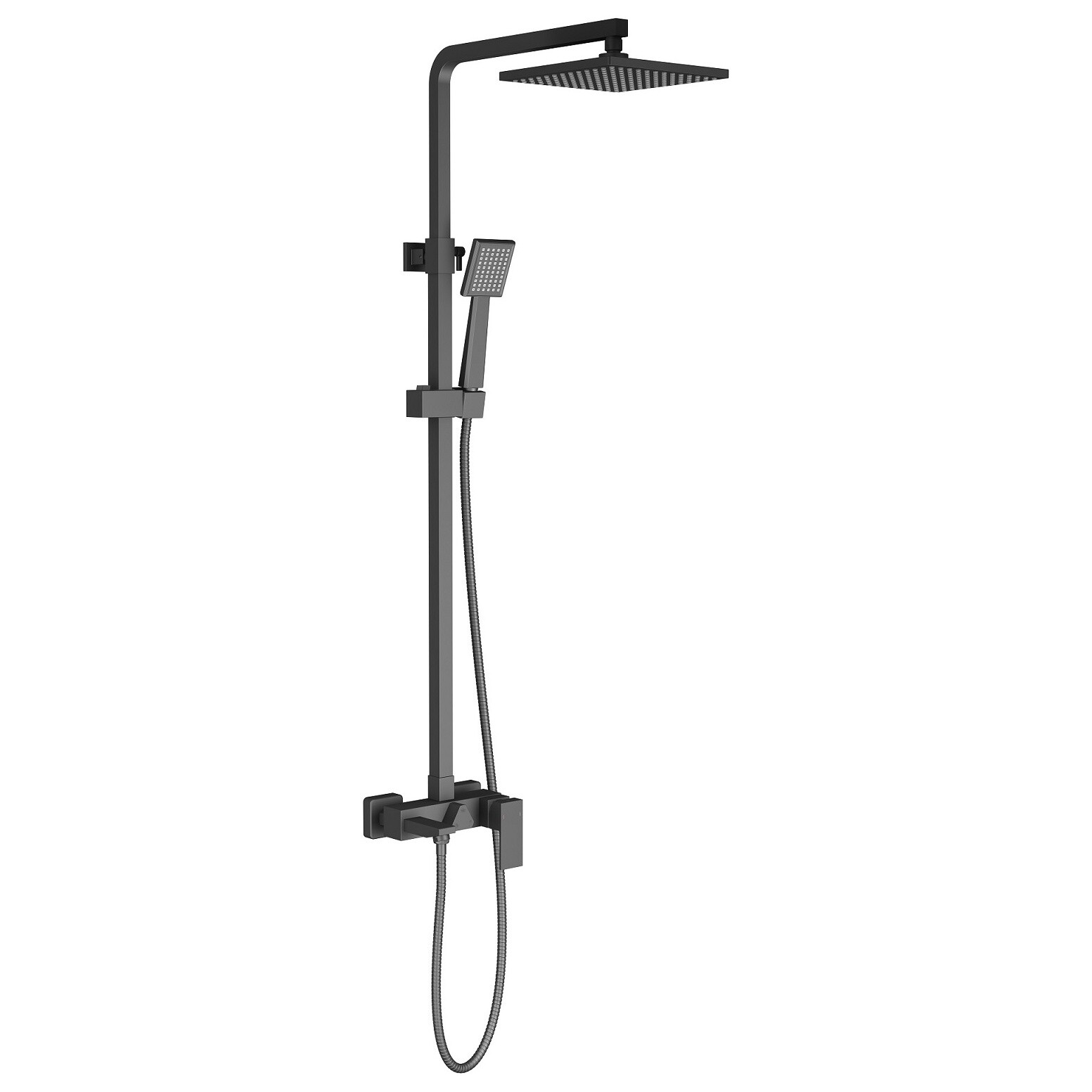 Душевой комплект с тропическим душем черный Timo Selene SX-1030-03