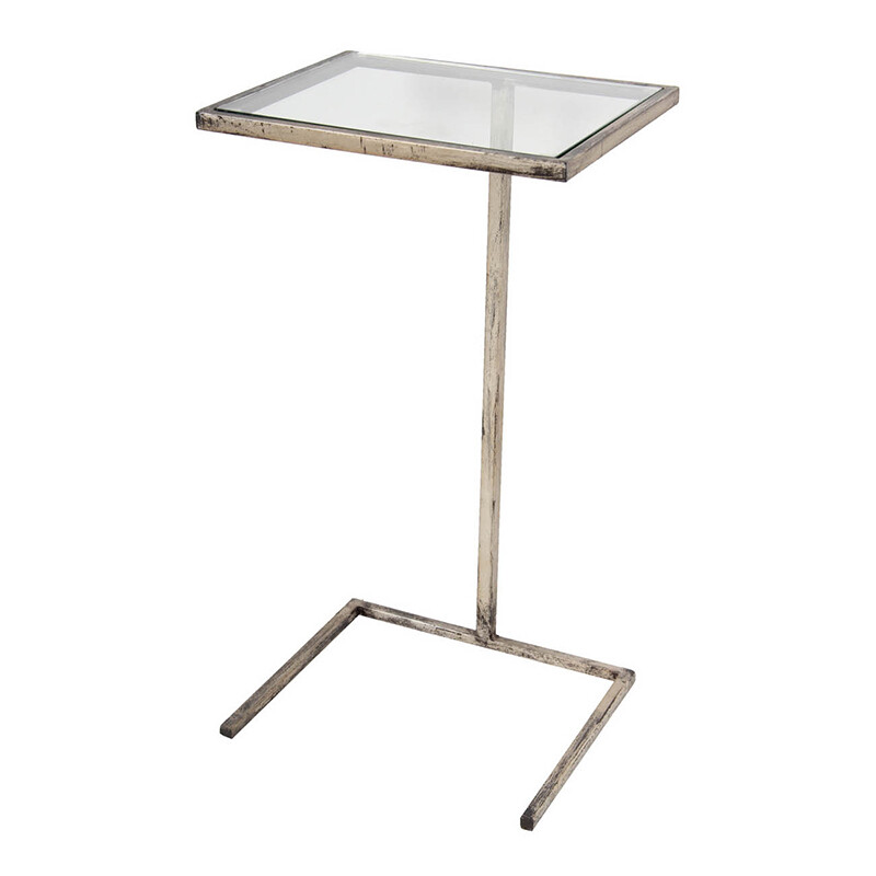 Прикроватный столик со стеклянной столешницей 40 см Quadr