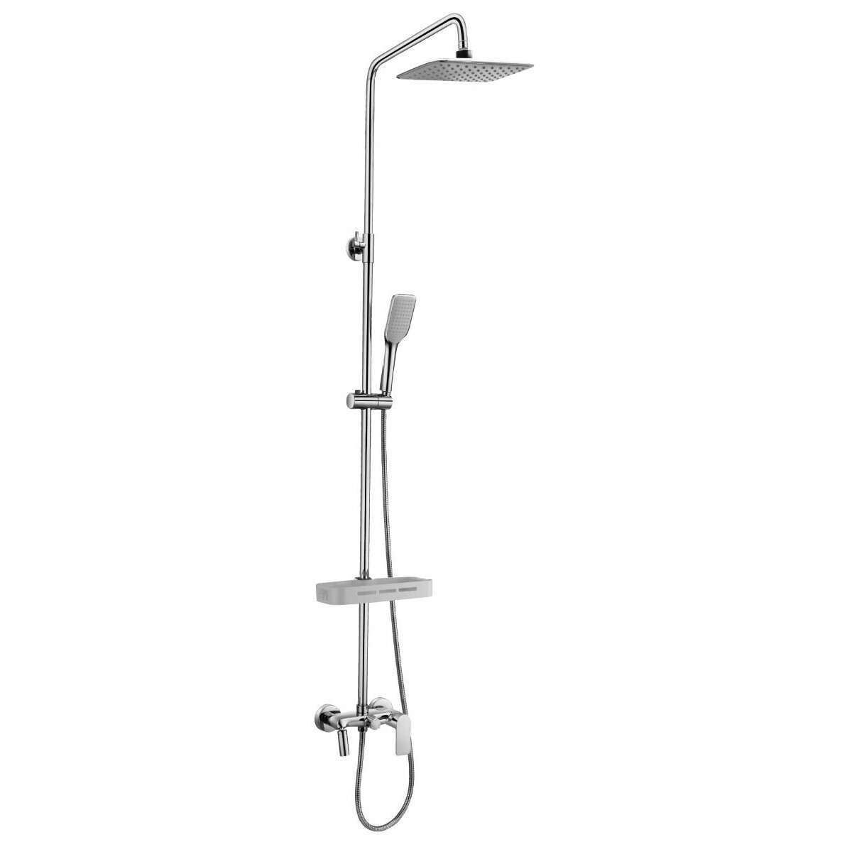 Душевая стойка с держателем и смесителем хром Lemark Tropic LM7002C