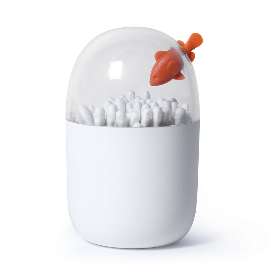 Контейнер для ватных палочек белый Clownfish