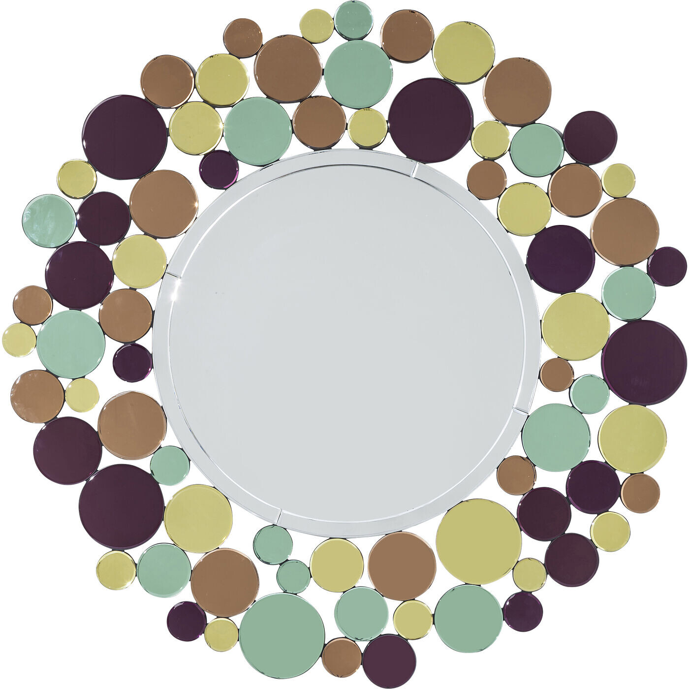 Зеркало настенное круглое разноцветное Circles