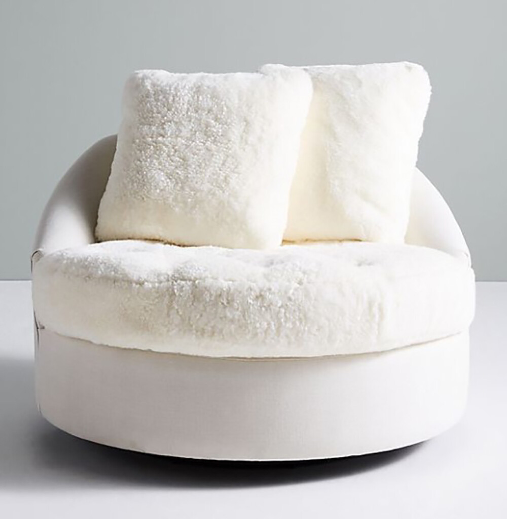 Диван Wool Barwick Swivel круглый белый