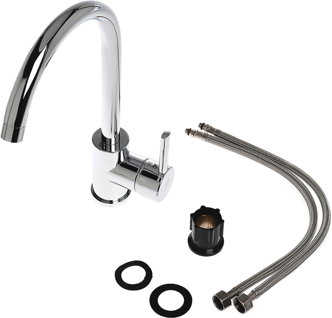 Смеситель для кухни однорычажный хром Domaci "Равенна" KS-01cr - изображение 7