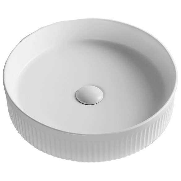 Раковина накладная керамическая круглая белая Cerutti SPA CR8010