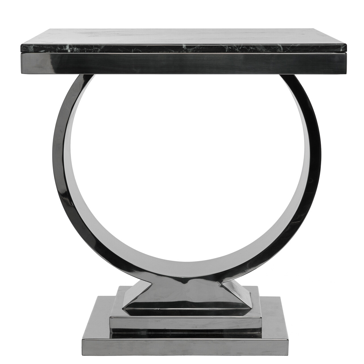 Приставной столик квадратный темно-серый 60 см Donna