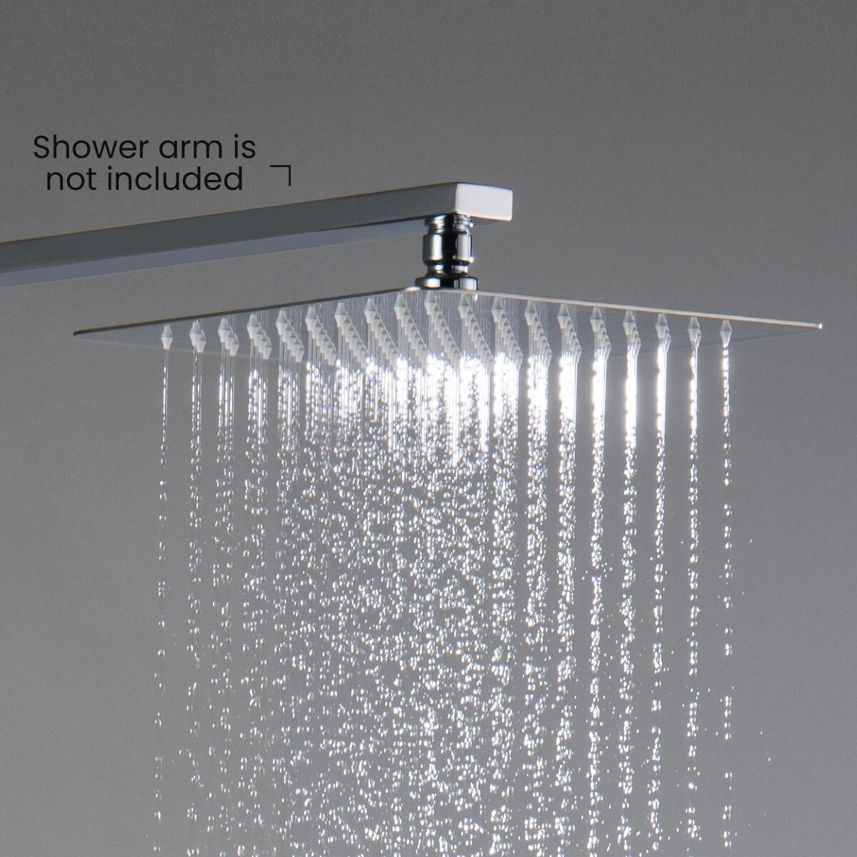 Лейка для верхнего душа потолочная квадратная 25 см хром Aquatek AQ2072CR - изображение 7