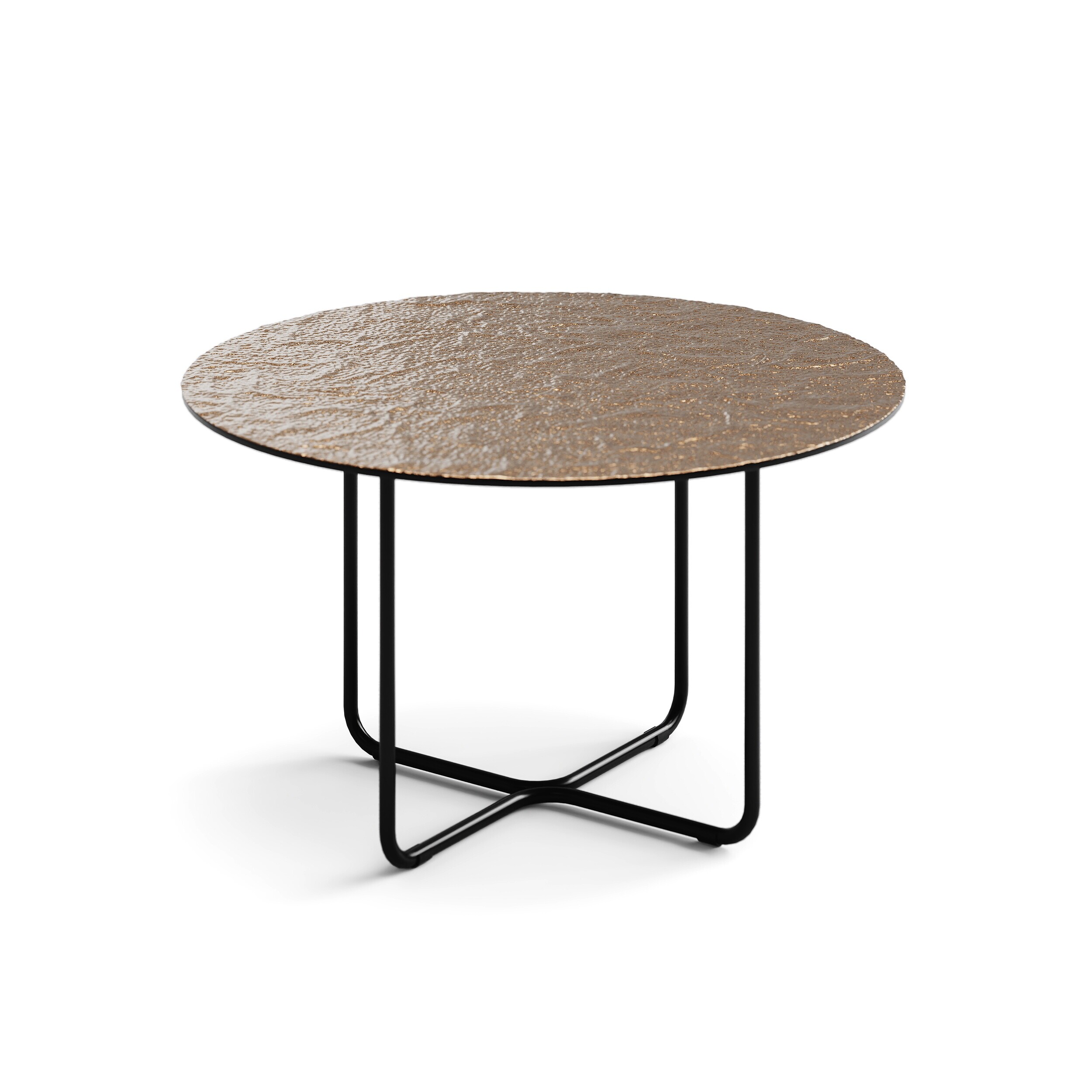 Журнальный столик круглый 60 см бронзовый Jon Coffee Table