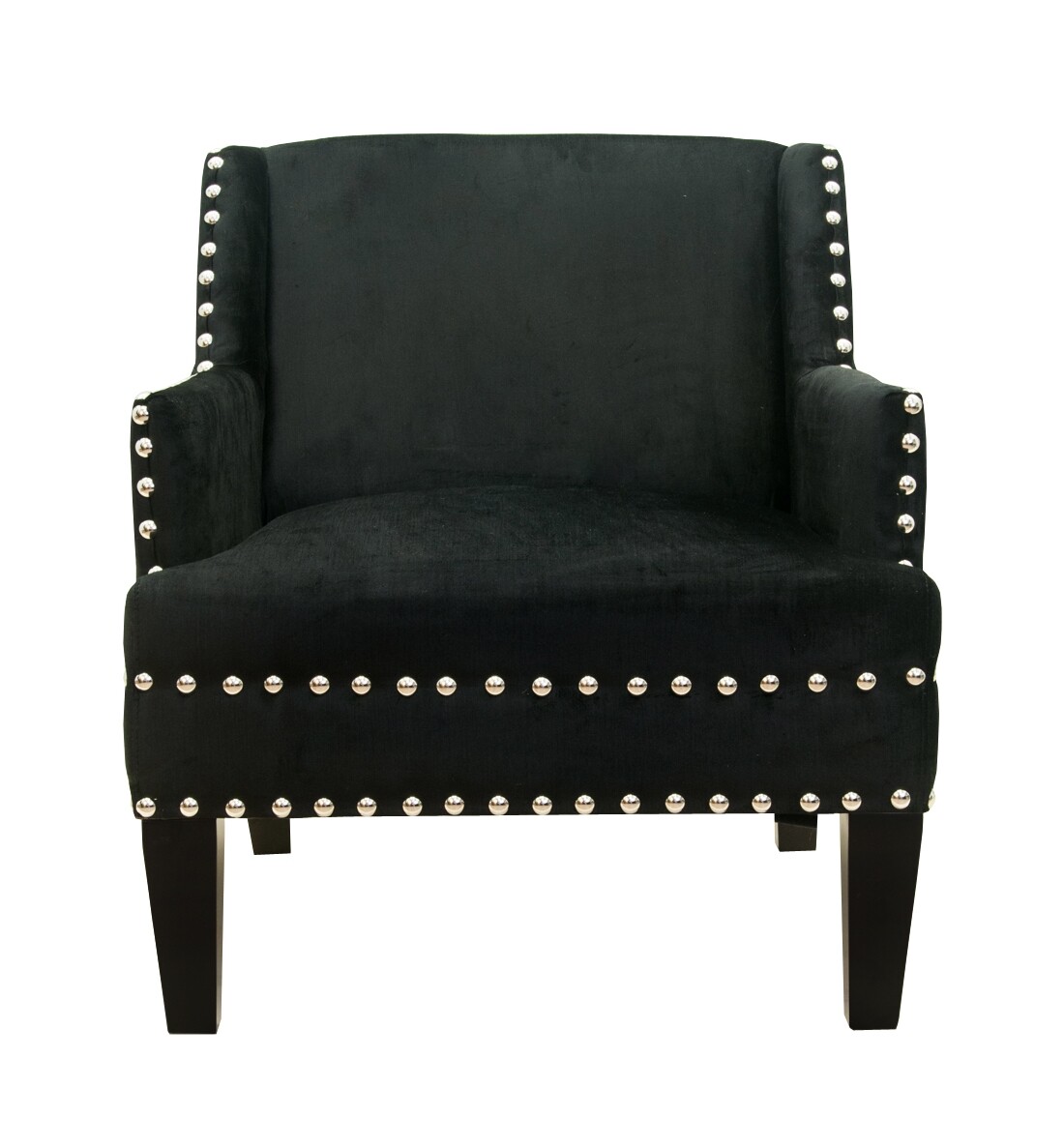 Кресло черное с гвоздиками Mart