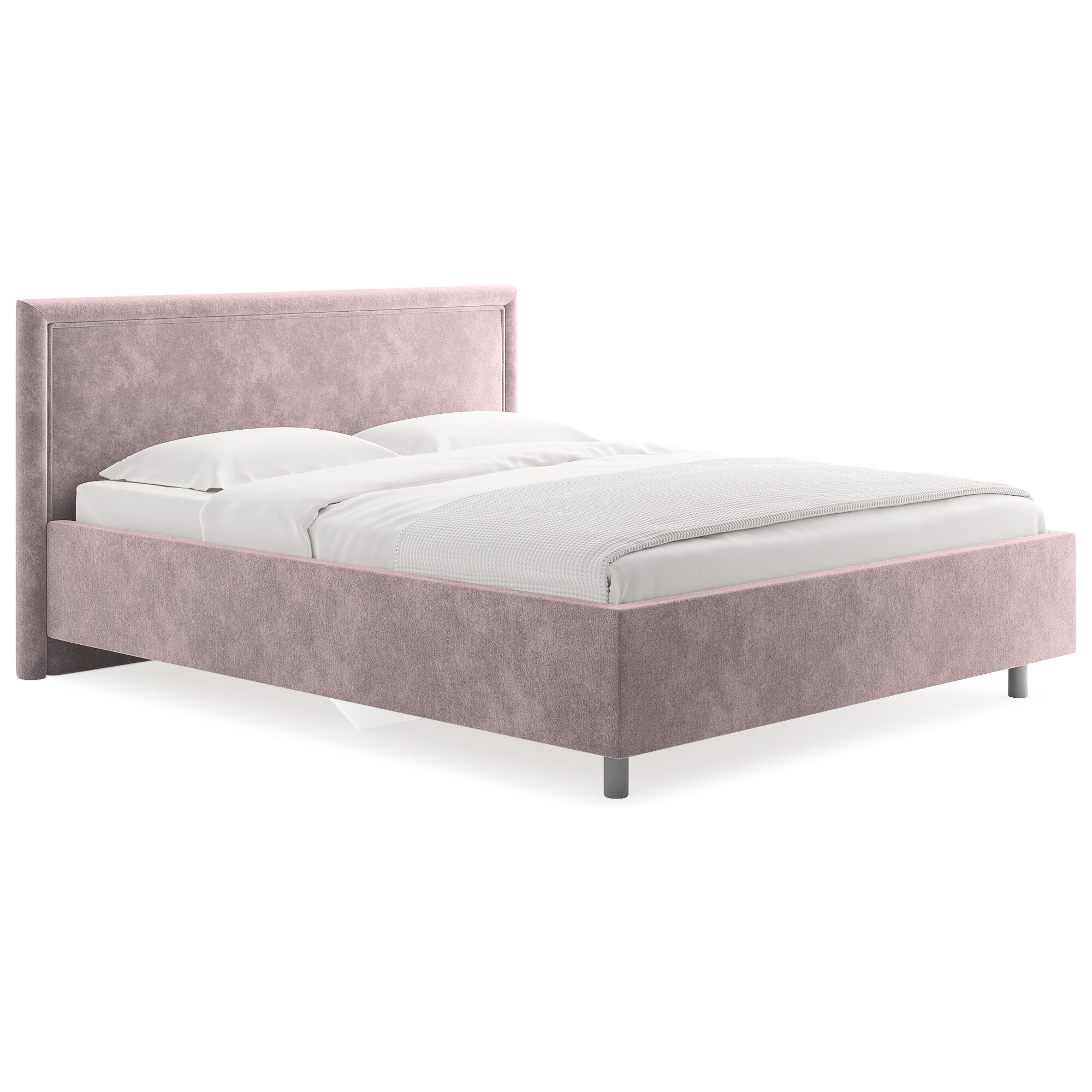 Кровать односпальная 80х200 см микровелюр лиловый Bergamo
