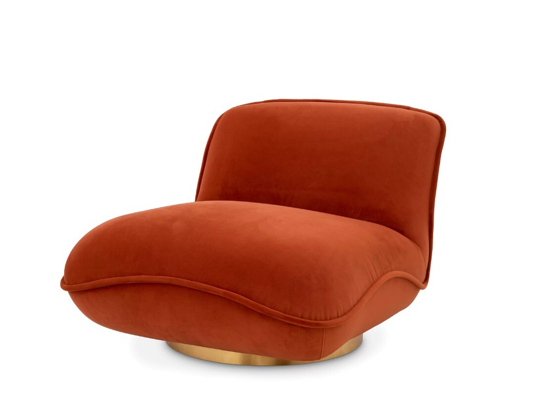 Мягкое кресло без подлокотников оранжевое Relax