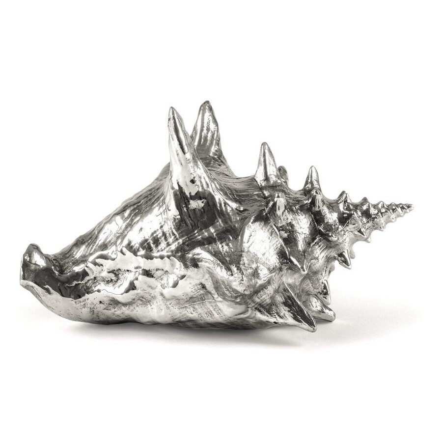 Статуэтка декоративная алюминиевая 13,5х23,5 см серебряная Wundekammer Shell