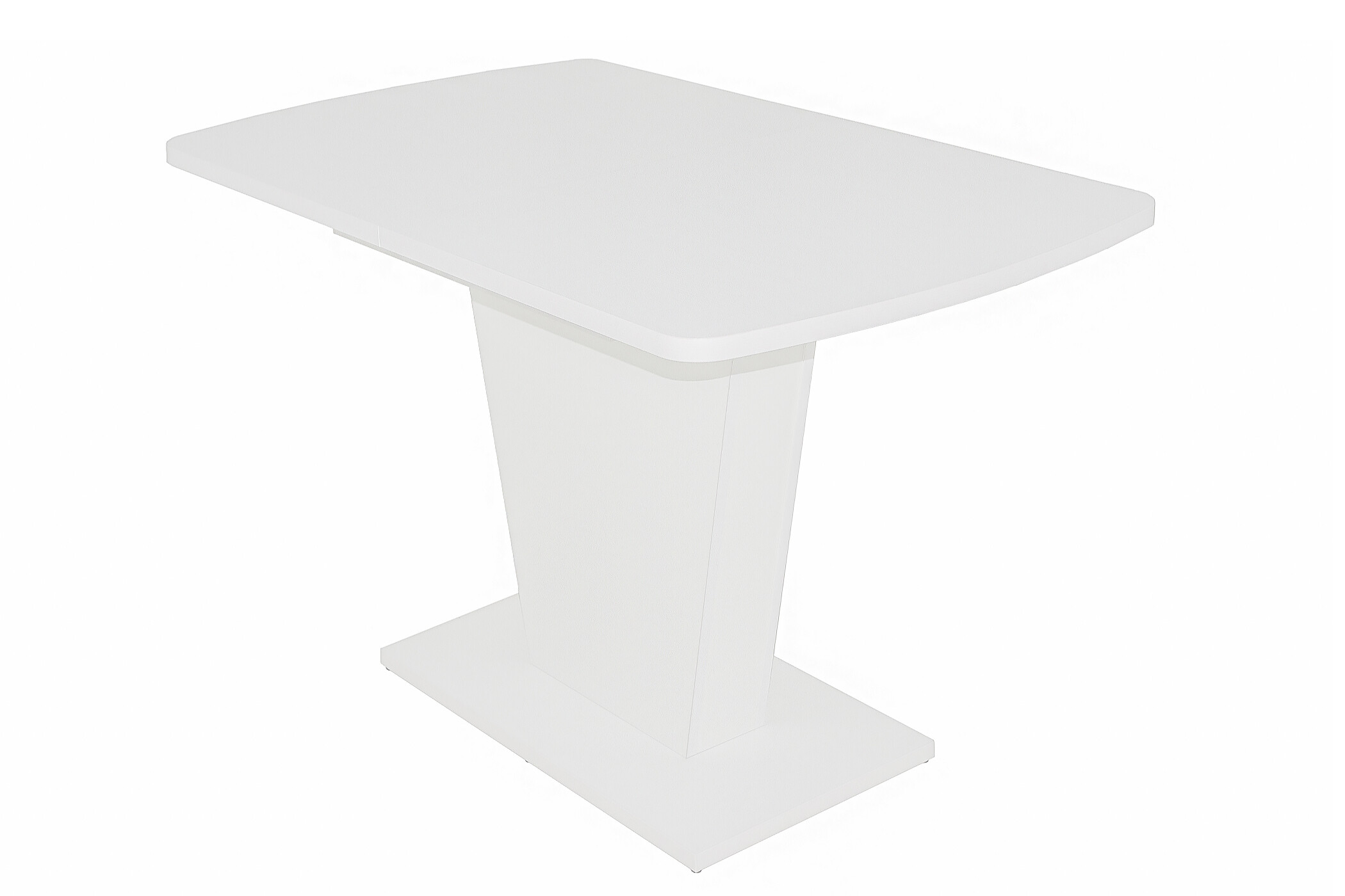 Обеденный стол раздвижной 118/157х72 см белый структурный Sheldon