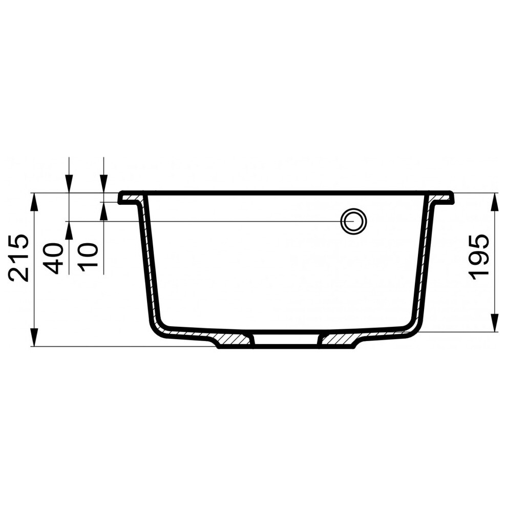 Мойка кухонная черная матовая Milacio Murcia 46 Cuarzo MC.77031 - изображение 4
