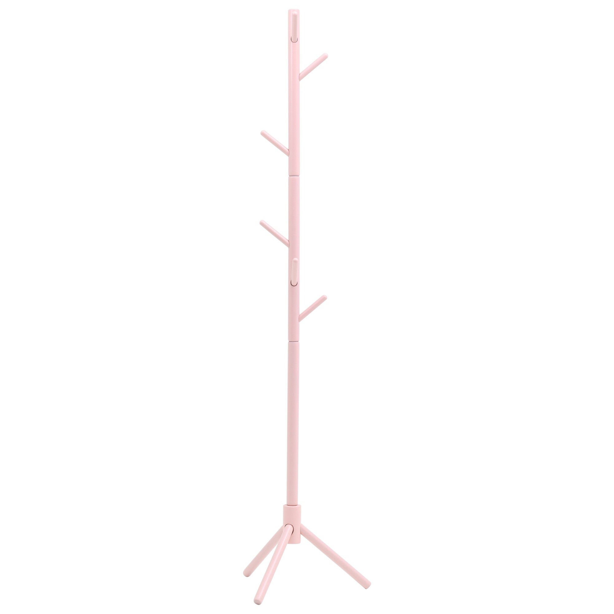 Вешалка напольная деревянная розовая Hook