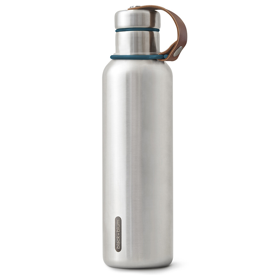 Фляга стальная серебряно-бирбзовая 750 мл Water Bottle