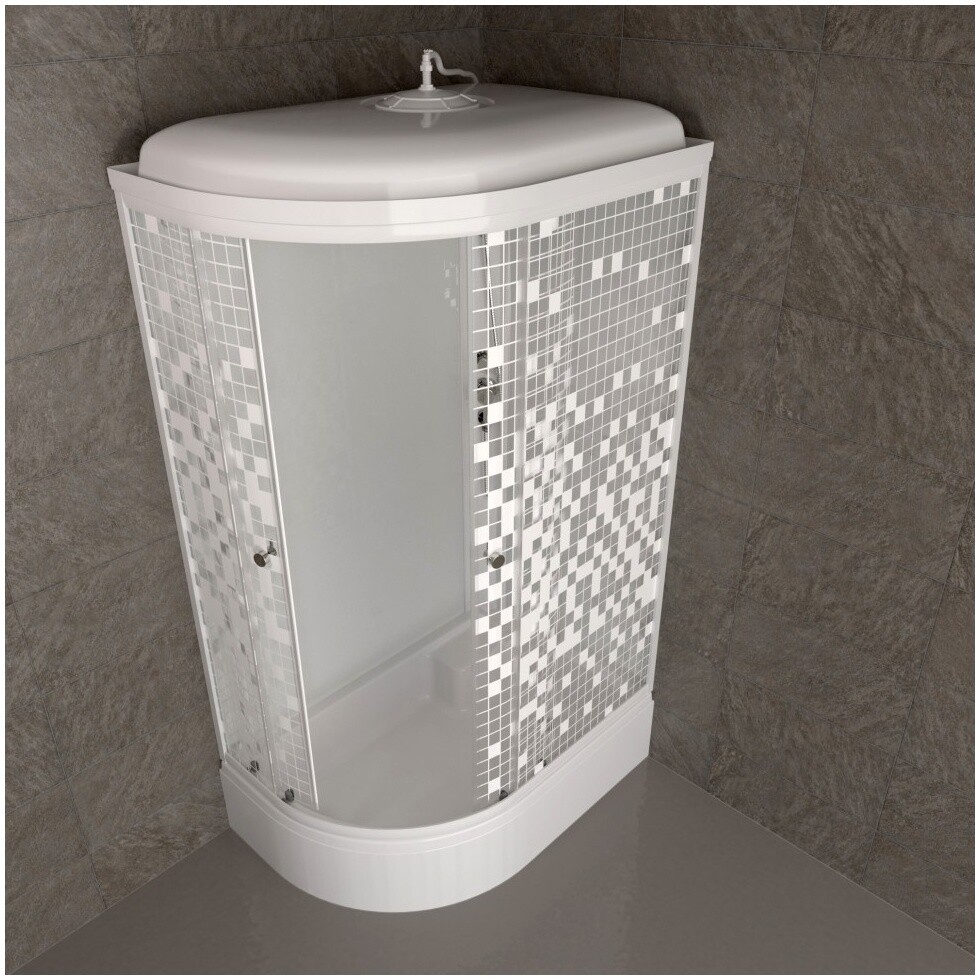 Душевая кабина ассиметричная правая со поддоном 120х80 см белая Triton "Коралл В" Щ0000061820 - изображение 6