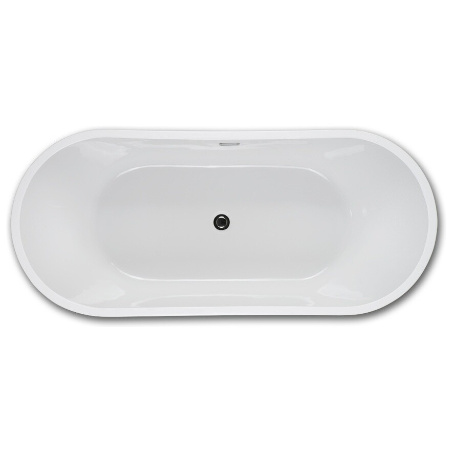 Ванна акриловая отдельностоящая со сливом-переливом белая Cerutti SPA Resia CT7388 - изображение 9