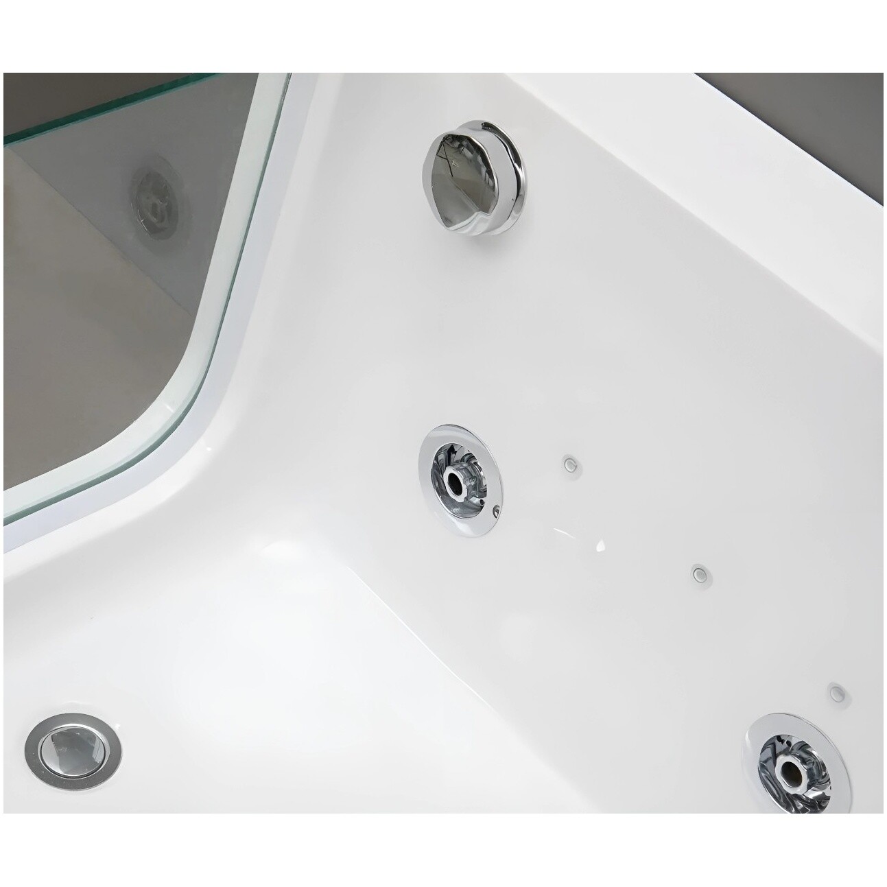 Ванна акриловая 170х80 см гидромассажная угловая правая белая Ceruttispa C-494-17R - изображение 4