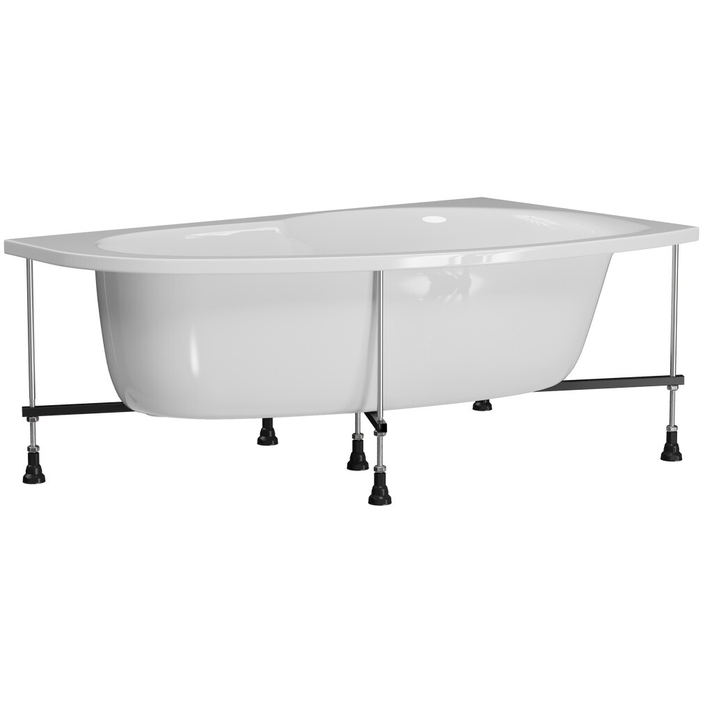 Ванна акриловая угловая с каркасом 170х100 см белая Stworki "Молде" L SW2017010008L, SW5170100049 - изображение 15