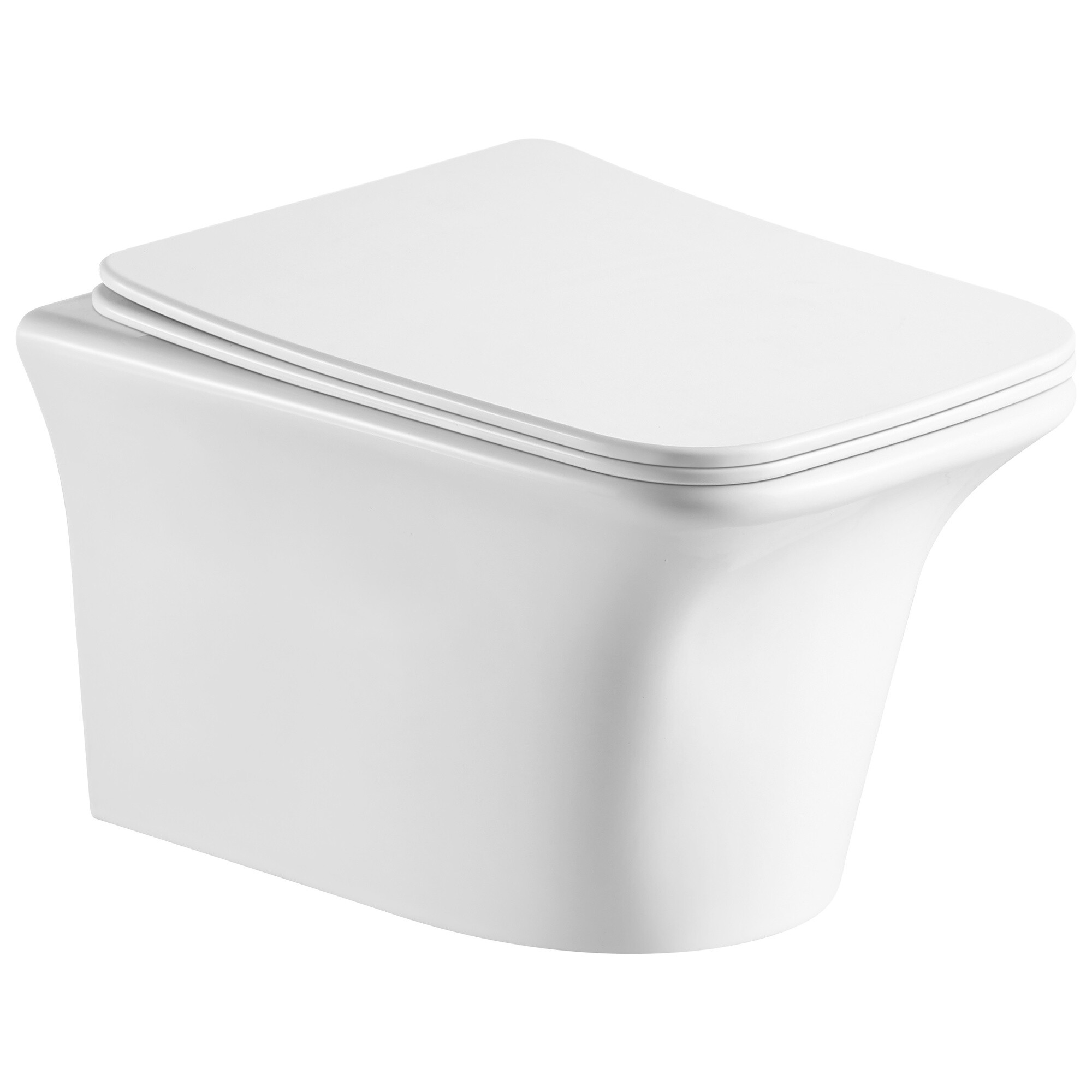 Унитаз подвесной безободковый с сиденьем белый Cerutti SPA Nivolet Aria CT7779