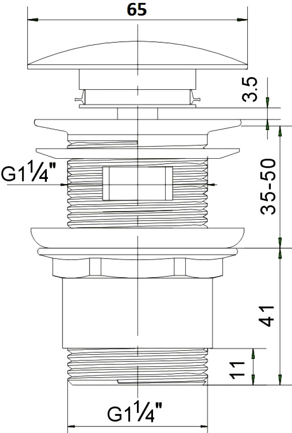 Сифон для раковины с донным клапаном хром Stworki HFEW08000 MO-08 - изображение 6