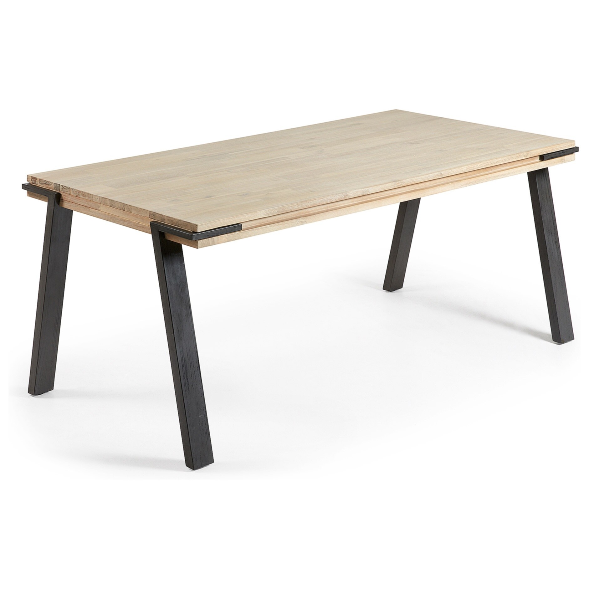 Обеденный стол деревянный с черными ножками 200 см Disset DI011M46 от La Forma