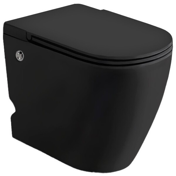 Унитаз напольный безободковый черный Sella Pulse MB Ceruttispa CT10199