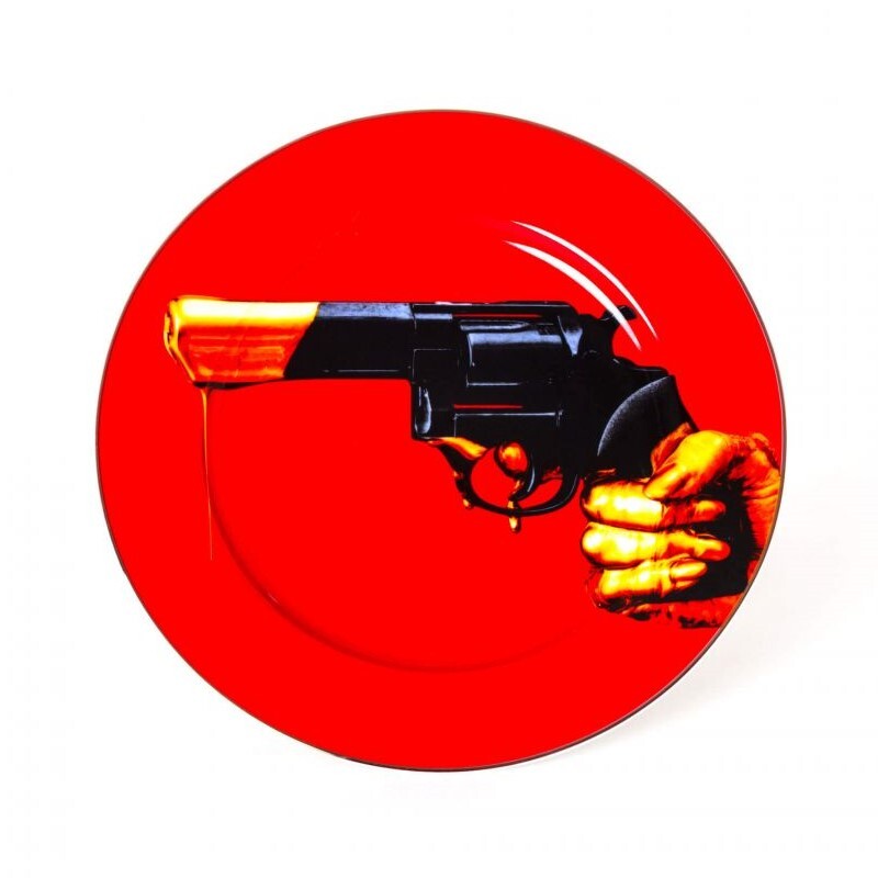 Тарелка фарфоровая 27 см красная Revolver