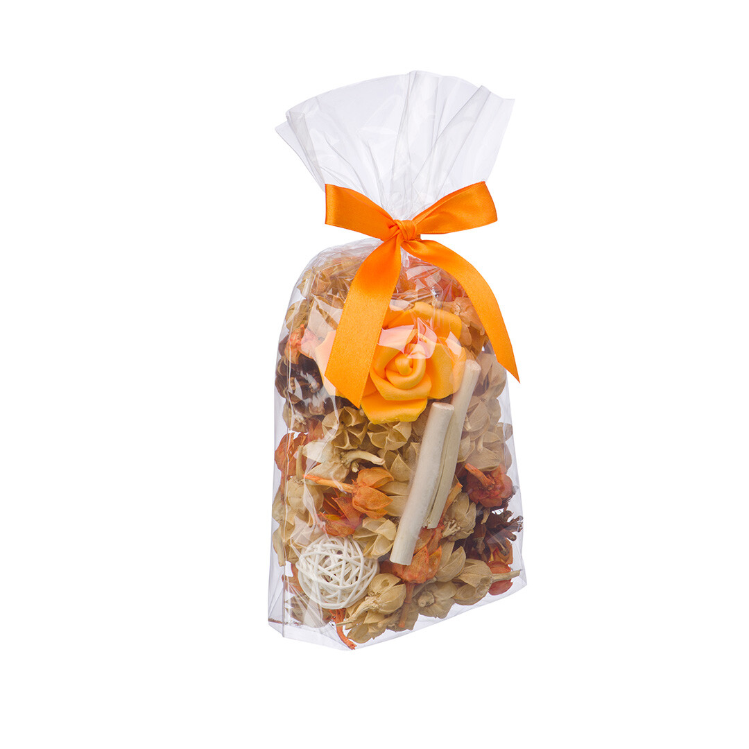 Сухоцветы из натуральных материалов с ароматом апельсина 20х12х10 см оранжевые &quot;Вещицы&quot;