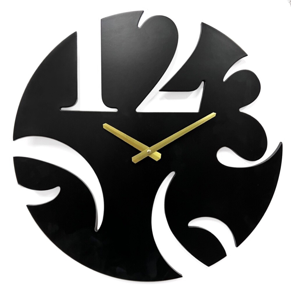 Часы настенные кварцевые круглые черные CL-47-3-2-Style Black