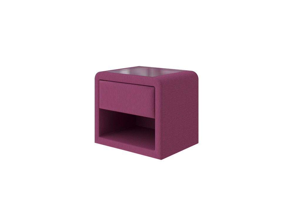 Прикроватная тумбочка с ящиком фиолетовая Cube