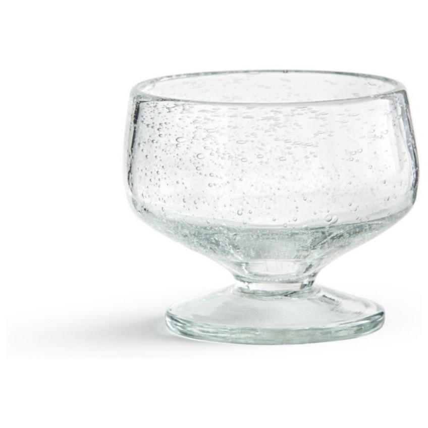Вазочки для мороженого из пузырчатого стекла 4 шт прозрачные Faraji