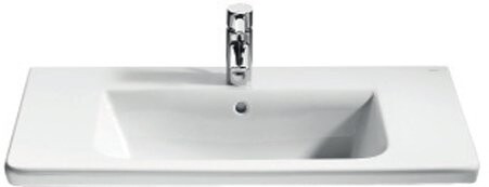 Раковина накладная фарфоровая прямоугольная 44х70 см белая Roca The Gap Unik 327471000