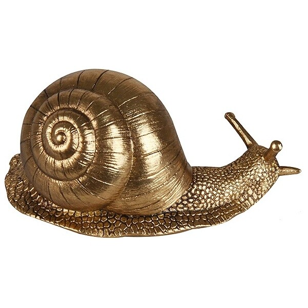 Статуэтка декоративная 10х22 см золотая Snail