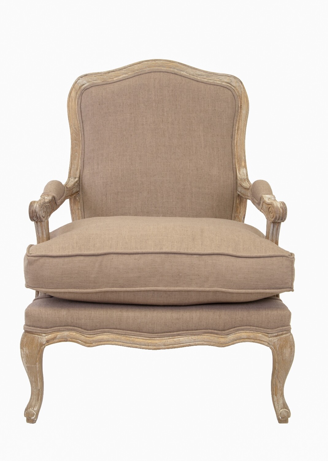 Кресло с деревянными подлокотниками коричневое Nitro