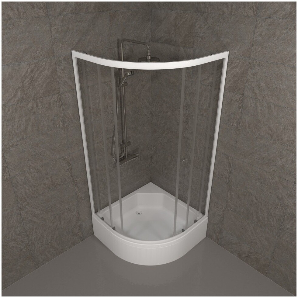 Душевой уголок 90х90 см белый Triton "Ультра В" Щ0000061812 - изображение 5