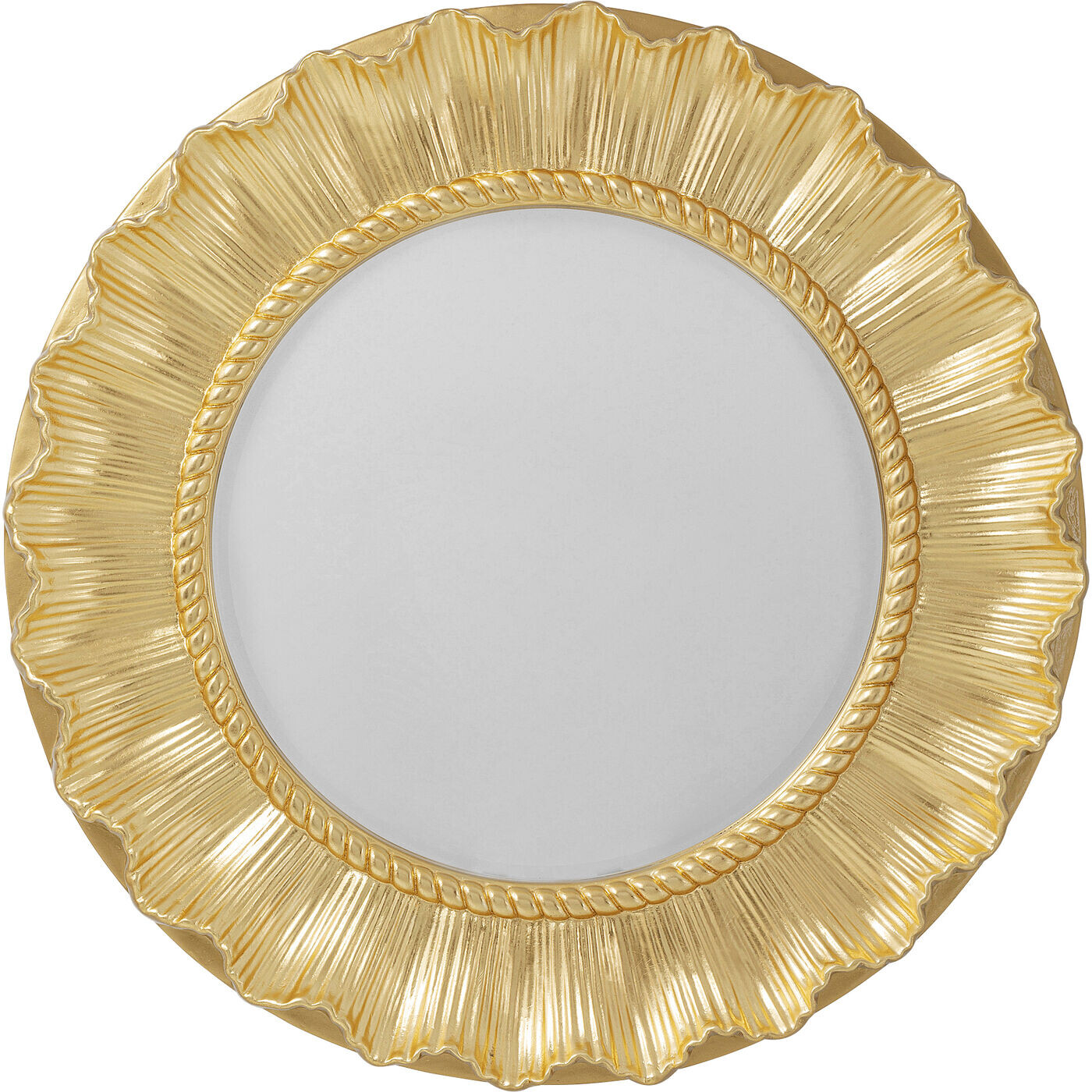 Зеркало настенное круглое 84 см золото Sole