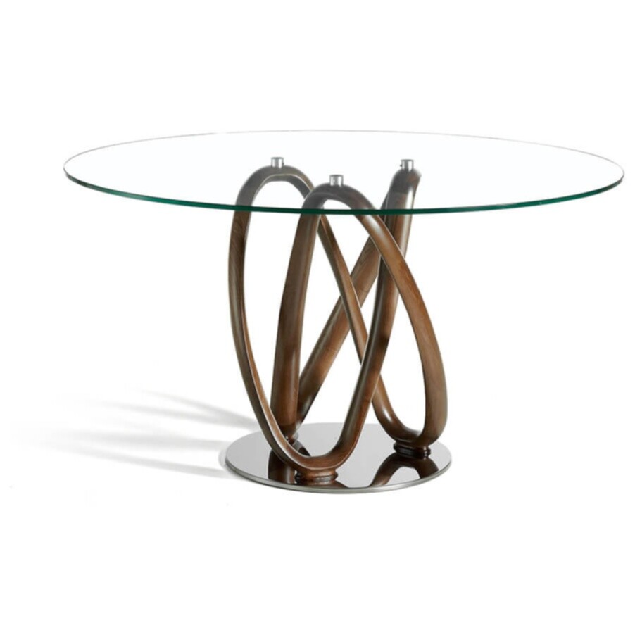 Обеденный стол круглый стеклянный 130 см DT801-120 от Angel Cerda