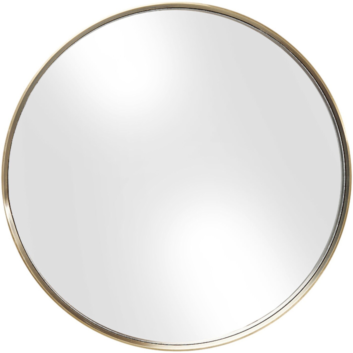 Зеркало настенное круглое 60 см латунь Curve