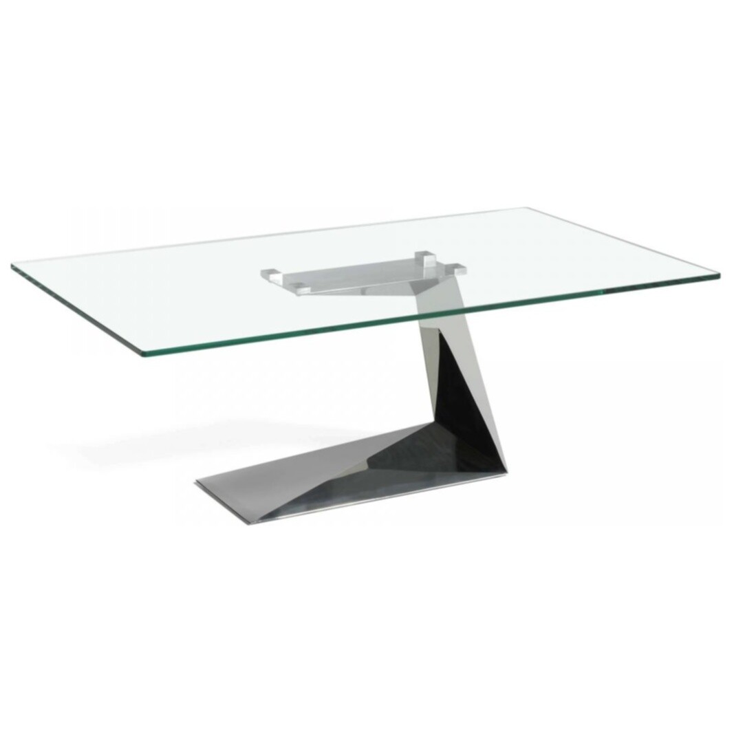 Журнальный столик стеклянный с основанием хром 130 см  CT2101-Centro от Angel Cerda