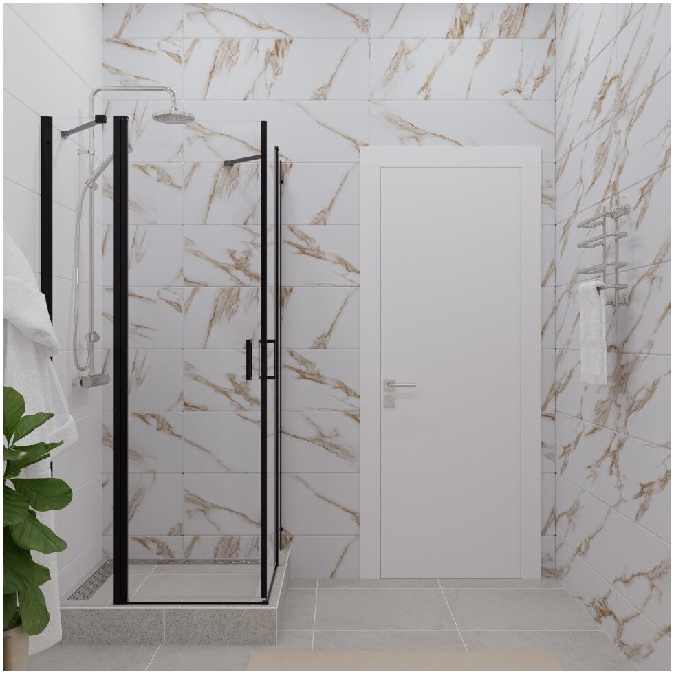 Душевой уголок квадратный 90х90 см черный Triton "Тау-Блэк" Щ0000054036 - изображение 3