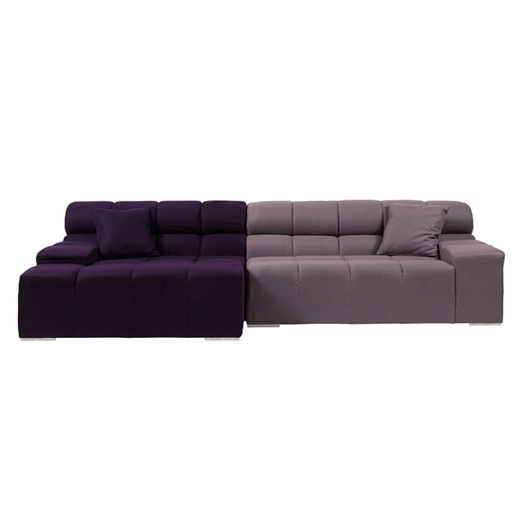 Диван Tufty-Time Sofa угловой модульный фиолетовый с серым