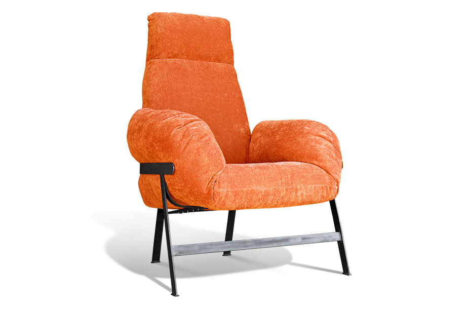 Кресло с мягкими подлокотниками оранжевое &quot;Джаггер&quot;