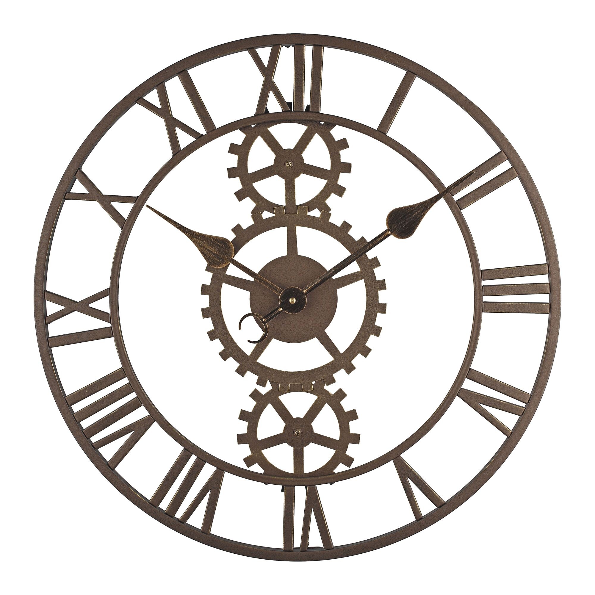 Часы настенные круглые коричневые