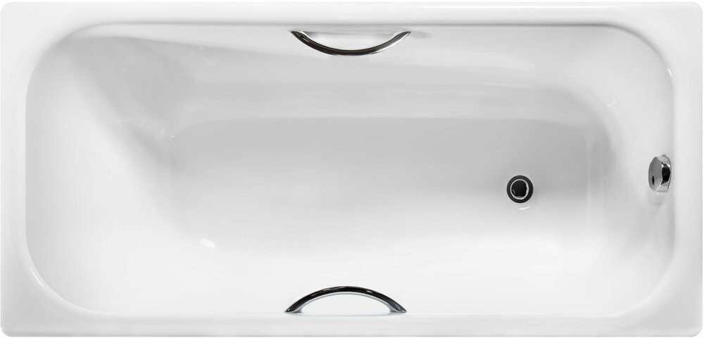 Ванна чугунная c отверстиями для ручек 170х70 см белая Wotte Start 1700x700UR