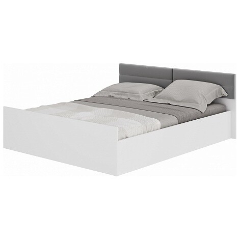 Кровать двуспальная 160х200 см белая &quot;Фьюжн КР-18&quot;